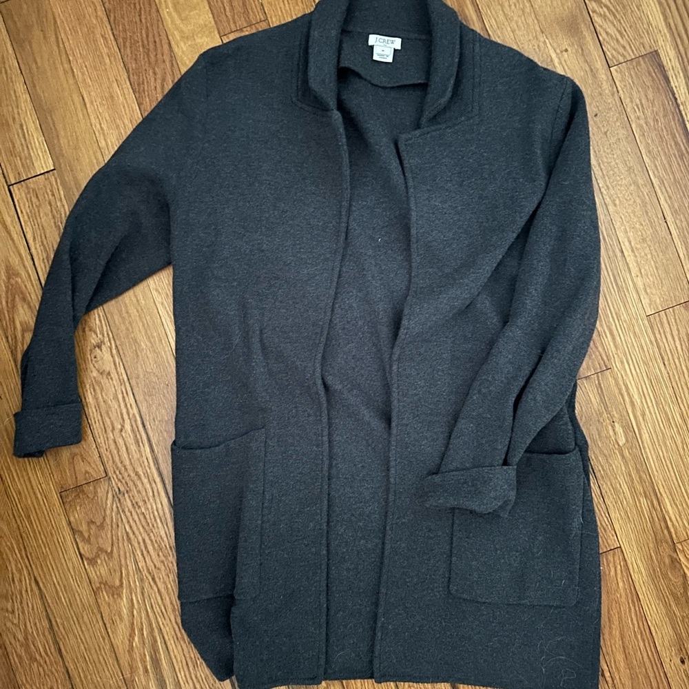 J Crew Gray Sweater Blazer/Cardigan